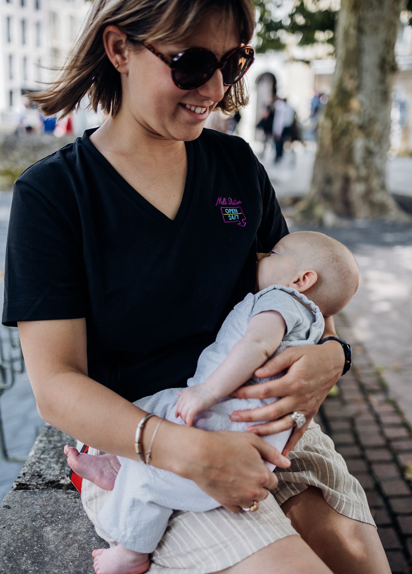 "Milk station" breastfeeding t-shirt