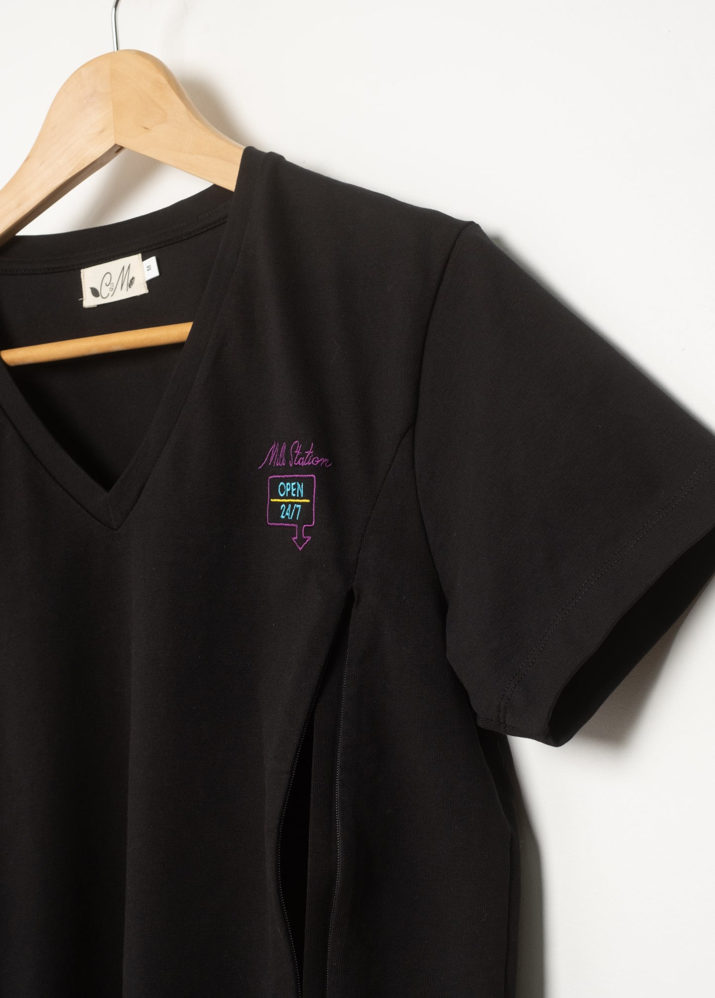"Milk station" breastfeeding t-shirt