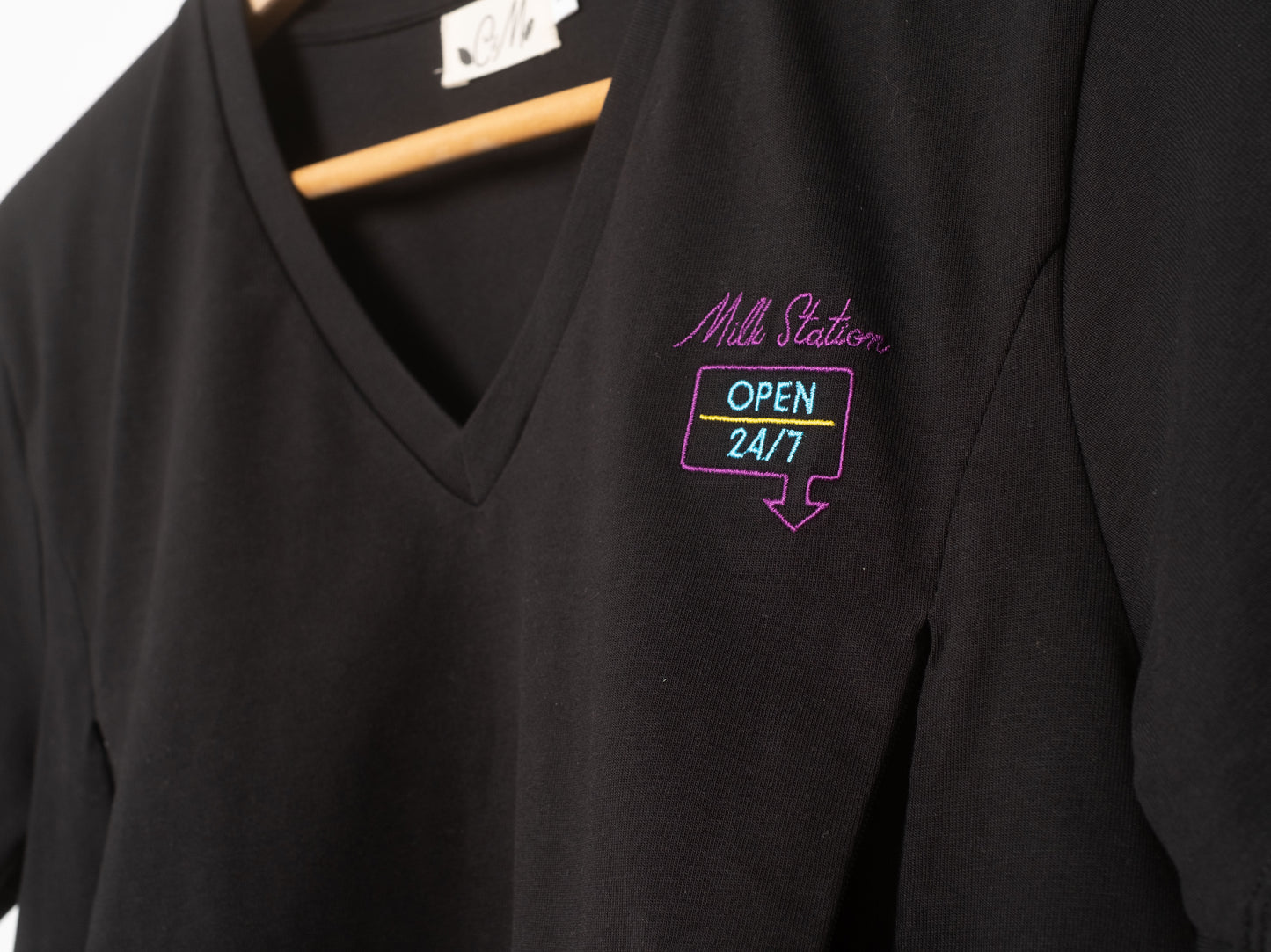 "Milk station" breastfeeding t-shirt
