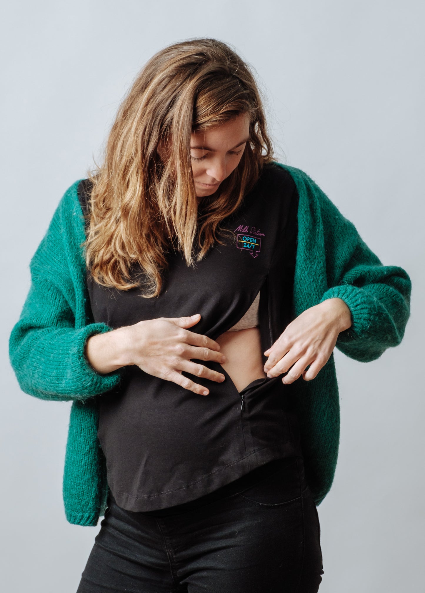 "Milk station" breastfeeding t-shirt