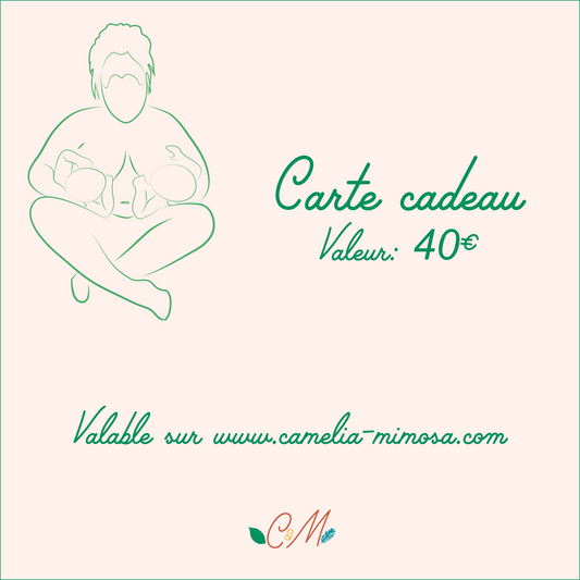 carte cadeau allaitement camelia mimosa 40