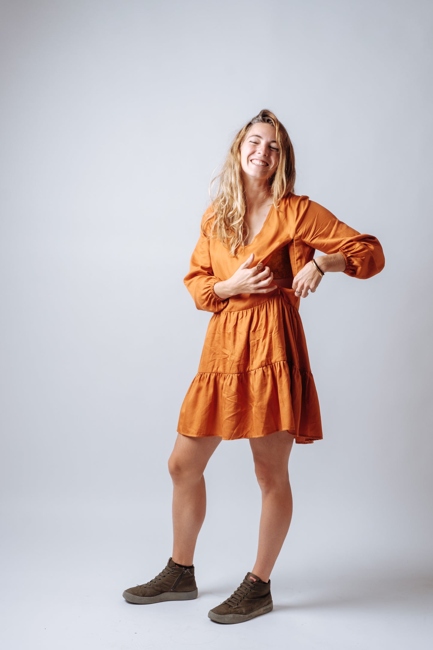 Camelia-mimosa-Robe-allaitement-Mocha 10